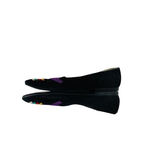 VTG Marc Alpert colorful embroidered suede ballet flats sz 9 N - Picture 2 of 5